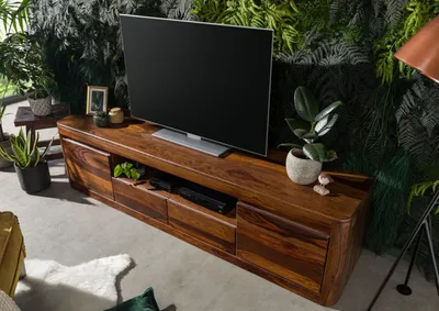 Produktbild von MASSIVMOEBEL24 TV-Board Sheesham 200x45x50 walnuss gewachst TORONTO #251