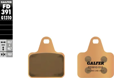 Obrázek produktu pro Brzdové destičky Galfer FD391G1310 sintered metal racing front