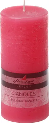 Produktbild von Stumpenkerze "Raureif" Fuchsia 150/68 mm Steinhart Kerzen in RAL-Kerzen Güte Qualität