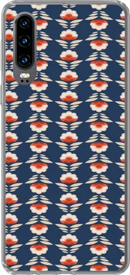 Produktbild von MuchoWow® Handyhülle Schutzhülle Hülle für Telefoonhoesje Huawei P30 Muster - Abstrakt - Blumen Silikon Softcase Handy Hülle - Kartenbesitzer