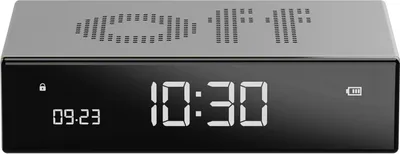 Lexon LR152A Digitalwecker Flip Premium Wecker Silberfarben 1