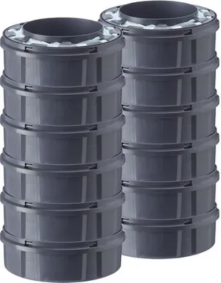 Produktbild von Tommee Tippee Twist & Click Windeleimer Nachfüllkassetten, Antibakterieller Mehrschichtfilm, 12er Pack, Recycelter Rahmen