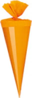 Produktbild von 5 Deko Schultüten / Länge: 20cm / Farbe: orange