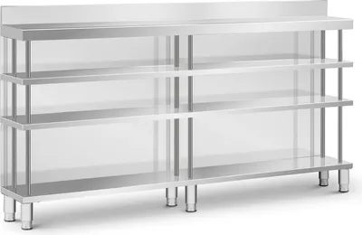Zdjęcie produktu dla Expondo Royal Catering Stół barowy - stal nierdzewna - 200 x 30 x 115 cm -