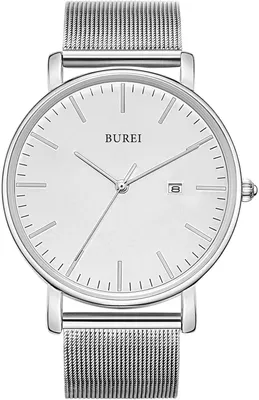 Produktbild von Watch Herren mit Japanischem Quarzwerk Nur 6,6mm Flache Armbanduhr Herren aus Edelstahl-Mesh, wasserdicht Minimalistische für Sport & Freizeit