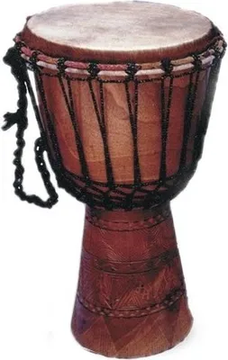 Produktbild von Trommel Afrika/Bali - Style Mini Bongo Djembe Drum 20 cm Percussion Tropen Holz
