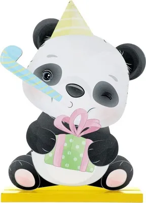 Produktbild von Panda Party Tischdeko aus Holz Pandabär