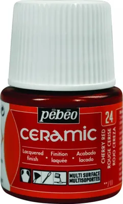 Produktbild von Pebeo Keramikfarbe, 45 ml, 24 Kirschrot