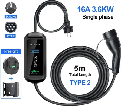 Produktbild von EV-Ladegerät, 3,6 kW, Typ 2 Kompatibilität, einstellbarer Strom, Normal-36kw, TYP2