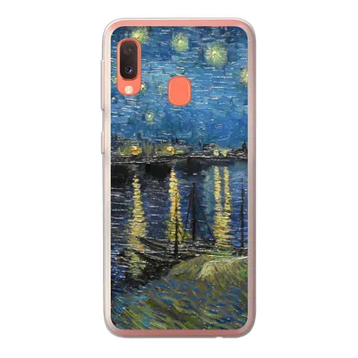 Produktbild von MuchoWow® Handyhülle Schutzhülle Hülle für Samsung Galaxy A20e Sternennacht über der Rhone - Van Gogh - Kunst Silikon Softcase Handy Hülle - Abdeckung