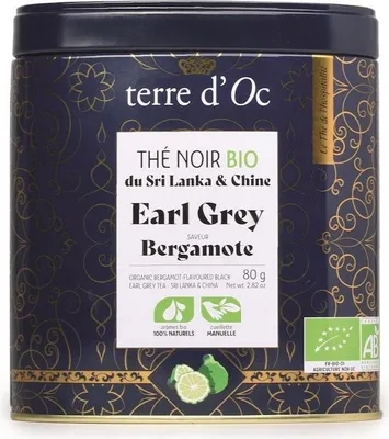 HERBATA CZARNA EARL GREY BIO 80 g - TERRE D'OC