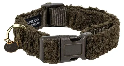 Produktbild von Kentucky Dogwear Halsband Teddy Fleece Hundehalsband Tannengrün XXS