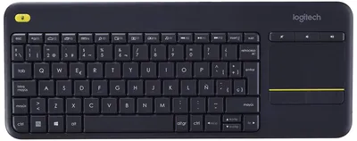 Produktbild von Logitech K400 Plus, Mini, Kabellos, RF Wireless, AZERTY, Schwarz