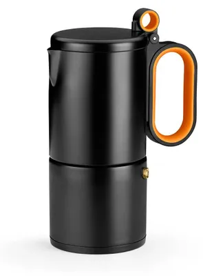 Zdjęcie produktu dla BRA Efficient A170416, Kawiarka moka, 0,18 l, Czarny, Pomarańczowy, Stal nierdzewna, 14 kub., 110 mm