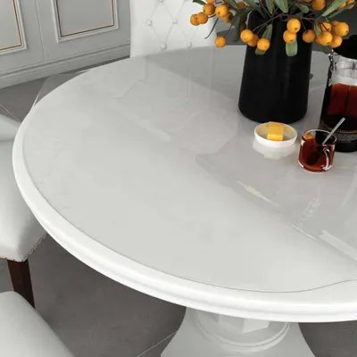 Produktbild von vidaXL Tischfolie Transparent Ø 120 cm 2 mm PVC