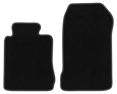 Produktbild von Velours-Fußmatten Vorne für Mercedes E W210 1995-2003 (Limousine/Kombi) – 2-tlg, Schwarz, passgenau – Wielganizator BASIC