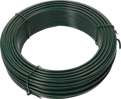 Immagine prodotto di KOTARBAU® Filo da giardino 2,20 x 100 m Rivestimento in PVC Verde Filo per piante Filo per l'artigianato Filo per legare Filo di tensione Filo per recinzioni per legare le piante Zincato