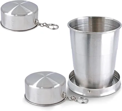 Obrázok produktu pre Pohár na pitie 150 ml, 2 ks, nehrdzavejúca oceľ, pre kempovanie