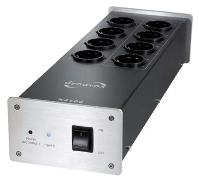 Immagine prodotto di Ciabatta HiFi Dynavox X4100-B argento 8 vie 230V 2300W 10A