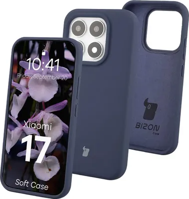 Produktbild von Silikon Handyhülle für Xiaomi 17, Bizon Soft Case, Dunkelblau
