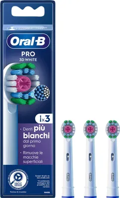 Immagine prodotto di Oral-B Pro 3D Bianco 3 pezzi Bianco