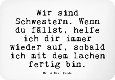Produktbild von Mr. & Mrs. Panda magnet Wir sind Schwestern. Wenn... - Weiß - Geschenk, küchenmagnet, zettelhalter, whiteboardmagnet, Schwester, Notizhalter, Schwestern, Sprüche, Frau