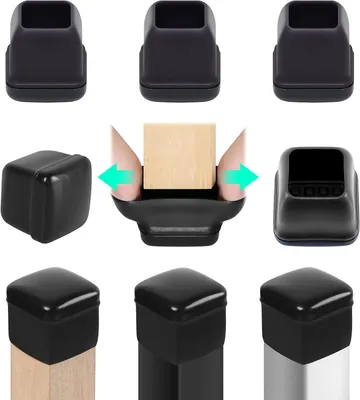 Produktbild von Stuhlbeinschoner Teppich 24 Stück, Silikon Möbelfüße Kappen, 1.9-2.5 cm, für Stühle