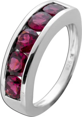 Produktbild von Rhodolit Memoire Ring Silber 925 nat Rhodolit Edelsteine 3ct 16