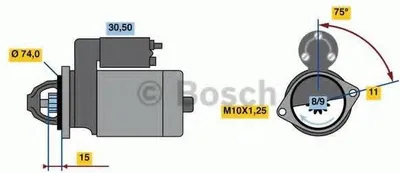 Immagine prodotto di Motorino di avviamento BOSCH (0 986 023 550) per TOYOTA Yaris |