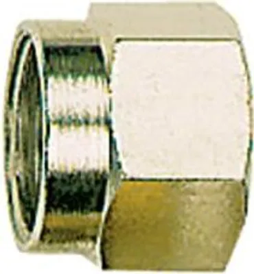 Produktbild von Rieglerœberwurfmutter, M12x1,0, Rohr-Außen-Ø 8 mm, Messing vernickelt