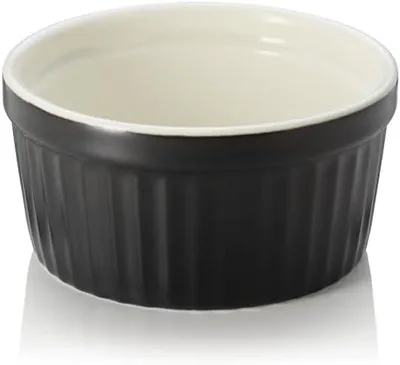 Produktbild von Porzellan-Set für Ragout Fin, Ø 9 cm, 130 ml, schwarz, 6-teilig