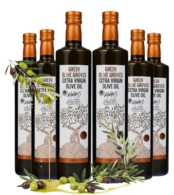 Produktbild von Kanakis | Olivenöl 6x750 ML - Kaltgepresst - Fruchtiger Duft - Aus Griechenland - EV Classic - Natives Olivenöl Extra - milder Geschmack - Glasflasche