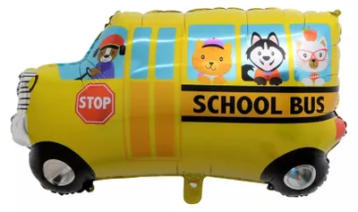 Produktbild von Folienballon Fahrzeug Motiv, Schulbus, ca. 53 x 74 cm