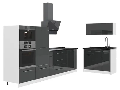 Obrázok produktu pre Kuchyňa Vicco Fame-Line Antracit vysoký lesk/biely 380 cm, AP Antracit, Model 64120