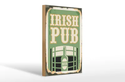 Produktbild von Holzschild Retro 20x30cm Irish pub Beer Bier Alkohol