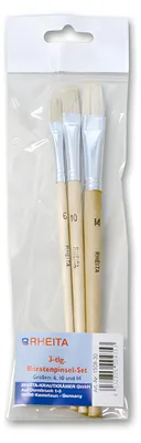 Produktbild von Borstenpinsel-Set 3-teilig Größen 6-10-14, natur,