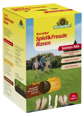 Artikelbild 1 von 'TerraVital Spiel&FreudeRasen Samen-Mix (3 kg)' aus der Kategorie Rasensamen