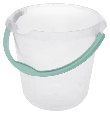 Zdjęcie produktu dla KEEEPER Kunststoffeimer Mika mit Ausguss 10l Ø30cm H28cm transparent/grün