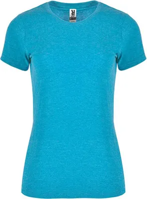 Produktbild von Roly CA6661 | Damen Fox T-Shirt, Single-Jersey - Farbe: Heather Turquoise 246 - Größe: L