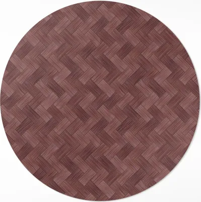 Produktbild von Flechtparkett im modischen Fischgrätenmuster– Vinylteppich – Indoor Teppich – Flur – Pflegeleicht – Runder Teppich – PVC Teppich – Outdoor Teppich – Pflegeleicht – fi 120cm