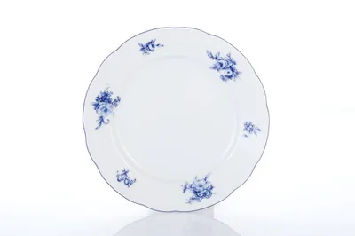Zdjęcie produktu dla Talerz deserowy Thun 1794, czeska porcelana, róża, 19 cm, niebieska róża, Thun