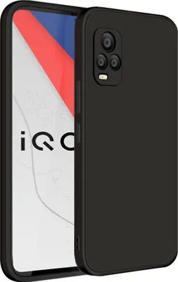 Image de Etui pour VIVO IQOO 7 Etui en silicone liquide souple, antichoc en caoutchouc noir