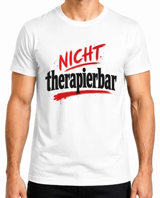 Imagen del producto de Camiseta para hombre, blanca, talla L. Frase divertida y sarcástica: "Intratable. Con humor."