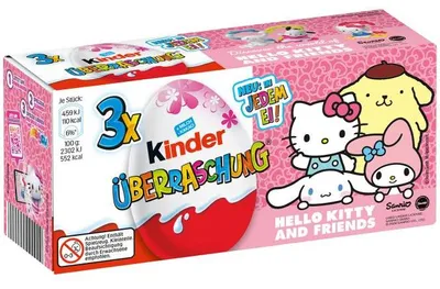 Produktbild von kinder Überraschung Rosa-Ei 'Hello Kitty and Friends' 3er