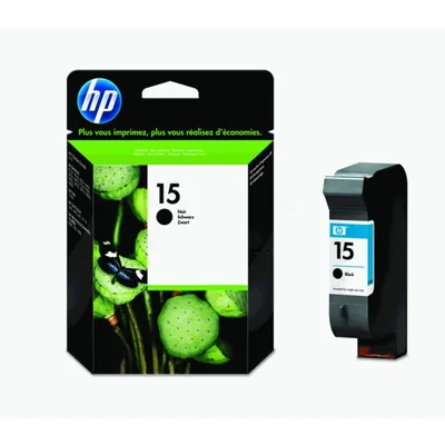 Produktbild von HP 15 Schwarz Original Tintenpatrone groß, Schwarz, Tinte auf Pigmentbasis, 1 Stück(e), 500 Seiten