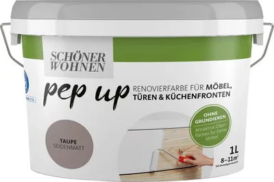 Produktbild von Pep up für Möbel Türen und Küchenfronten Taupe seidenmatt 1 l