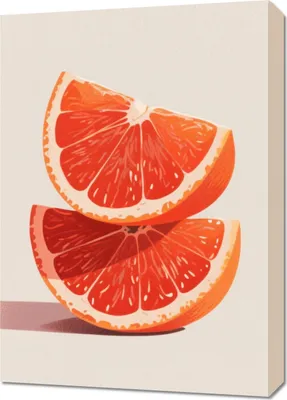 Image de Tableau 50 x 70 cm Oranges rétro vintage pour le salon