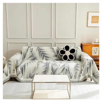Produktbild von Sofadecke, 2/3/4 Sitzer, rutschfester Sofabezug, Stretch-Sofaschoner, kratzfestes Sofahandtuch (Grau, 180 * 340 cm)
