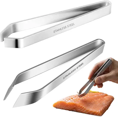 Fischgrätenpinzetten-Set, 2er-Pack, Edelstahl, Grätenentferner