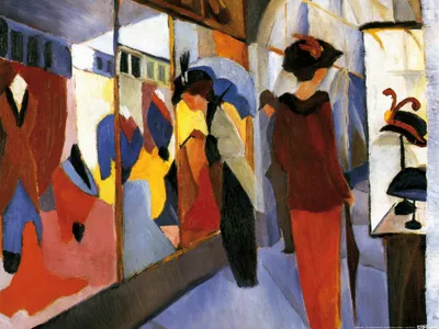 Produktbild von August Macke Kunstdruck Bild - Modegeschäft, 1913 (60 x 80 cm)